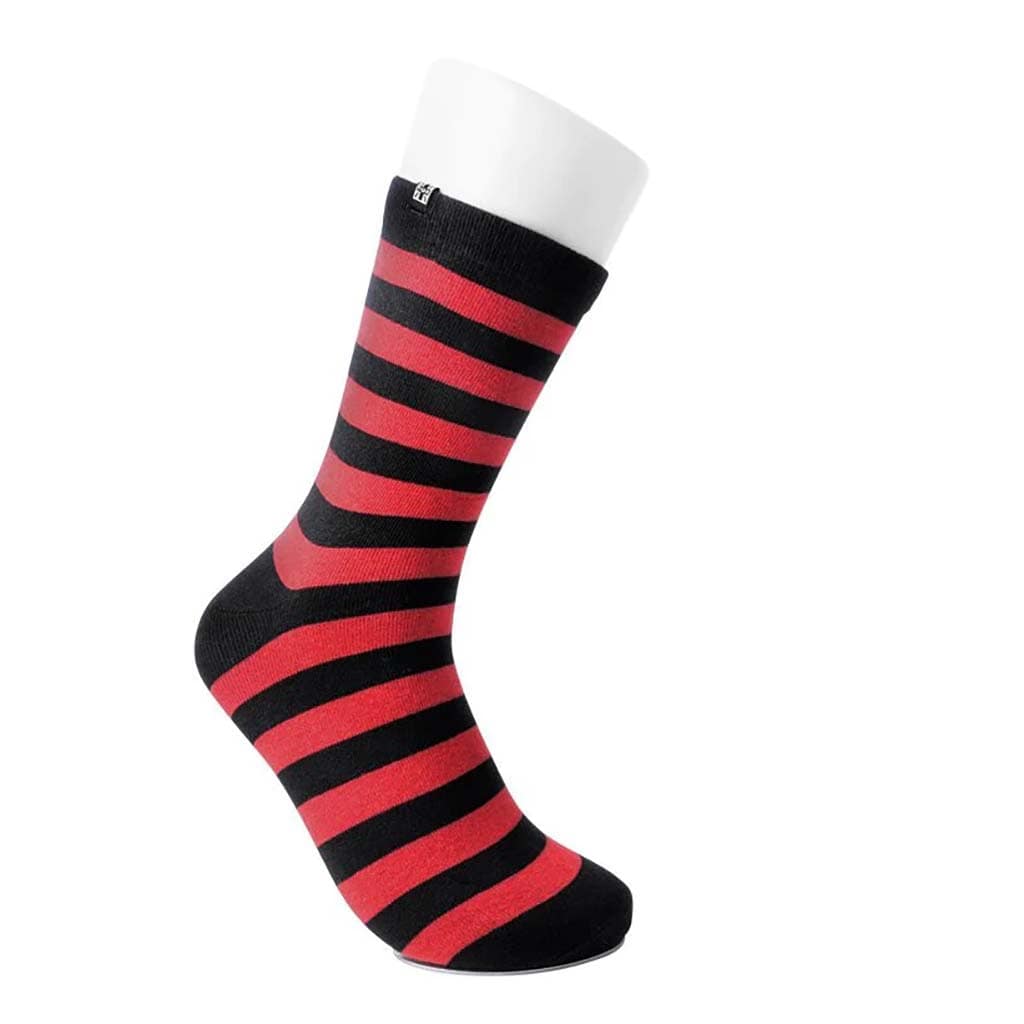 Crew Sock Red & Black Stripe - Image 3