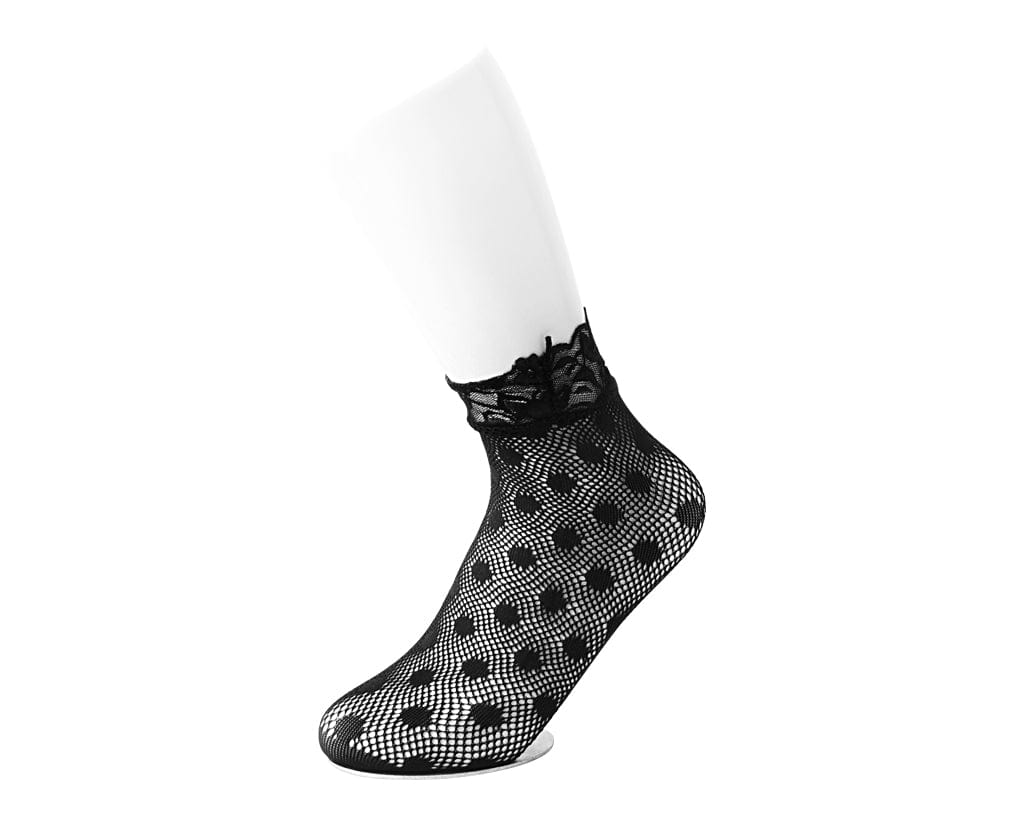 Fishnet Black Assorted Socks 5-Pk Women's - Image 2