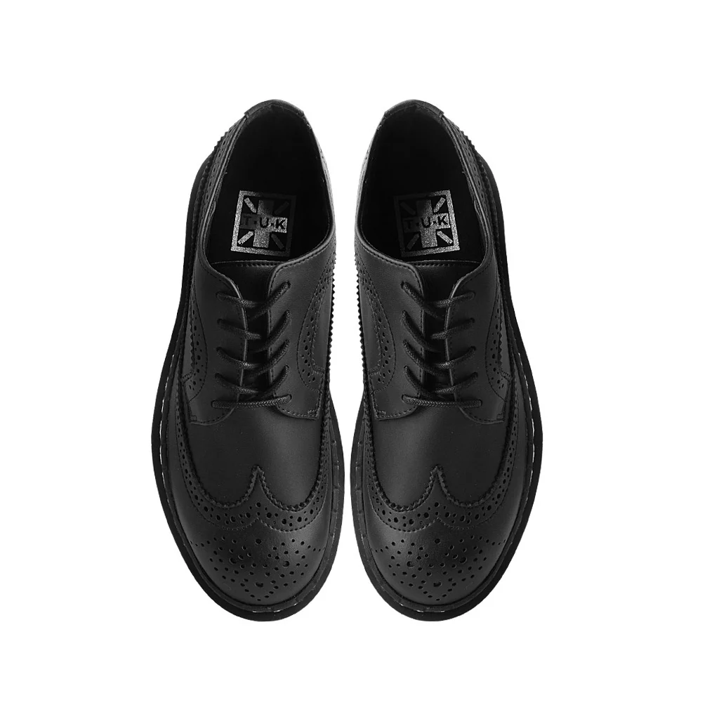 Double Decker Brogue Lace Up Black TUKskin⢠- Image 5