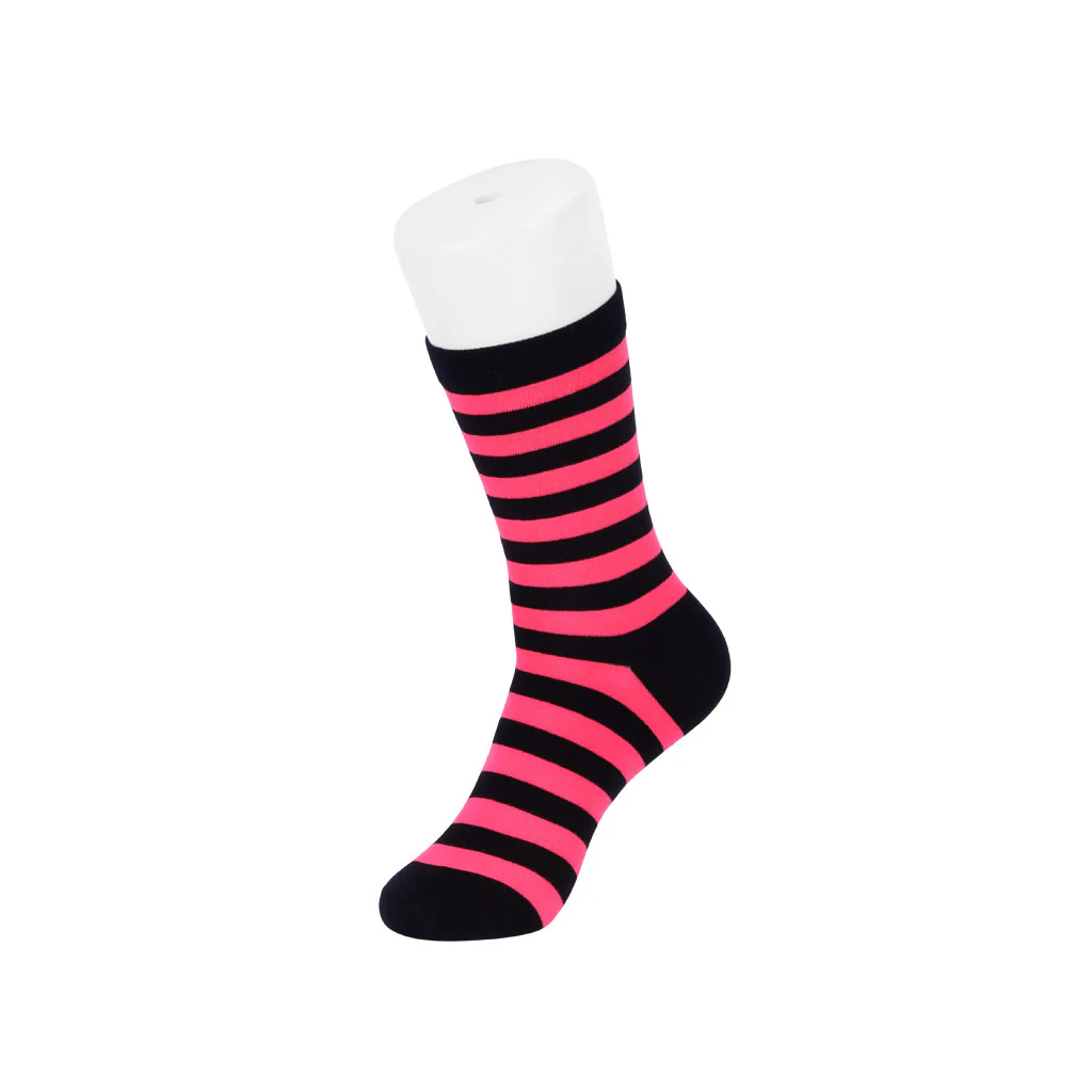 Crew Sock Red & Pink Stripe