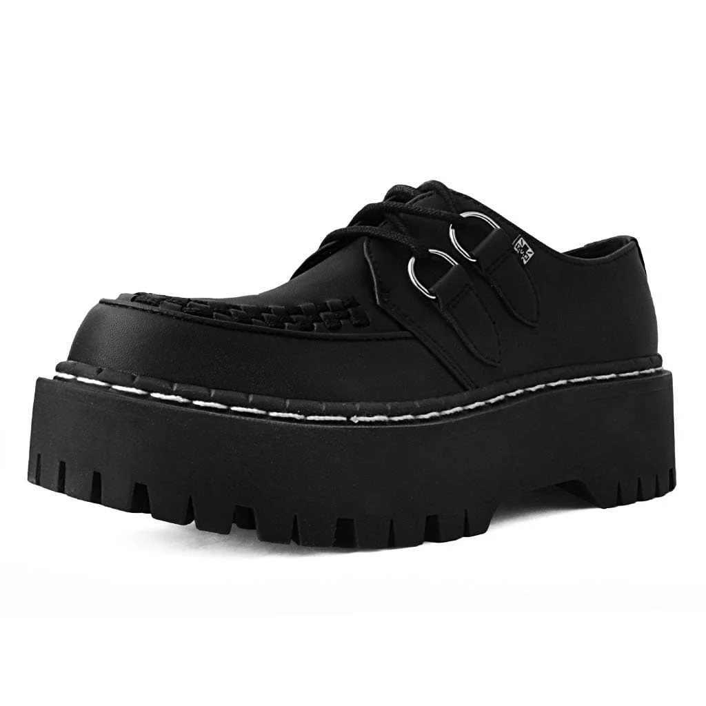 Double Decker Creeper Black Vegan TUKskin⢠- Image 4