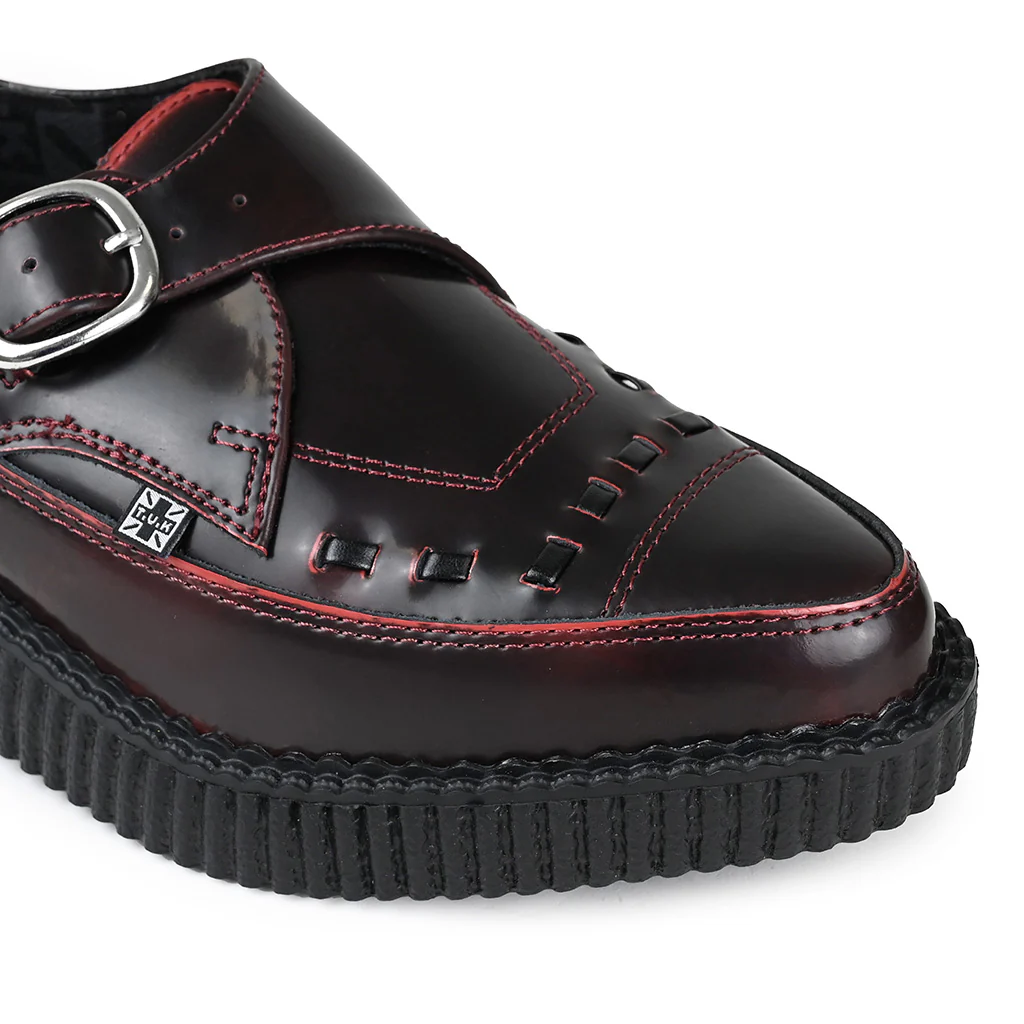 Pointed Creeper Burgundy Rub Off Leather - Image 4